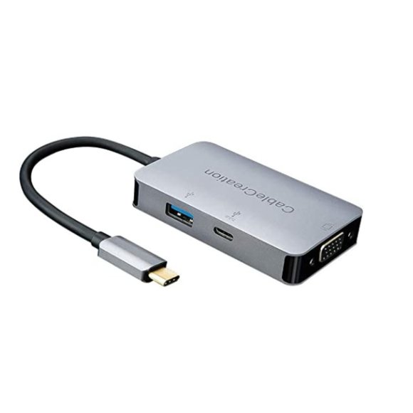 USB-C to VGA adapter with extra USB ports - Picture 1 of 4